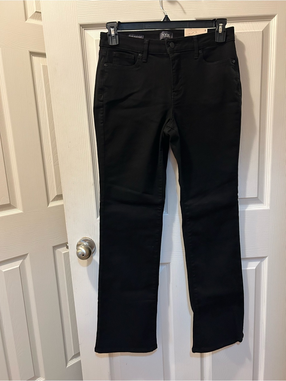 NYDJ Size 8 Barbara Bootcut Black Jeans NWT